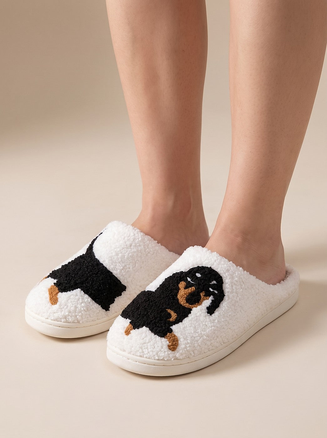 Women's Plush Open Back Mule Slippers