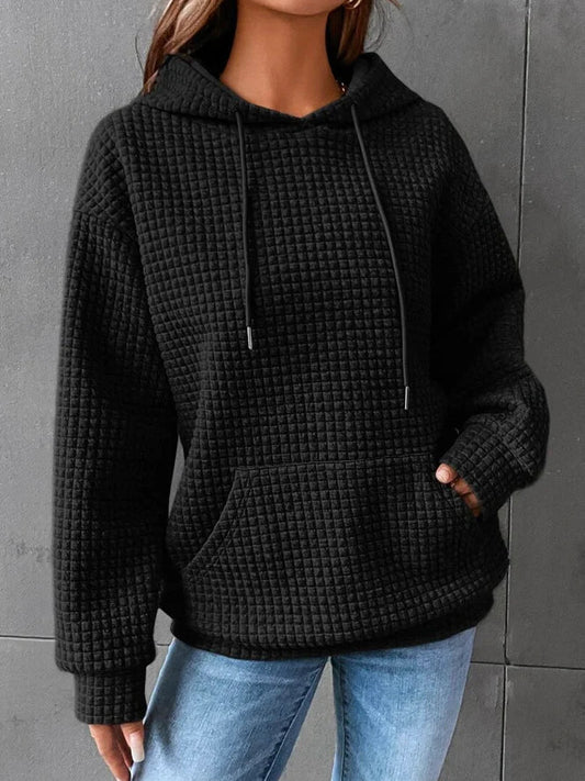 Women's Casual Cotton Jumper with Pockets and Relaxed Fit