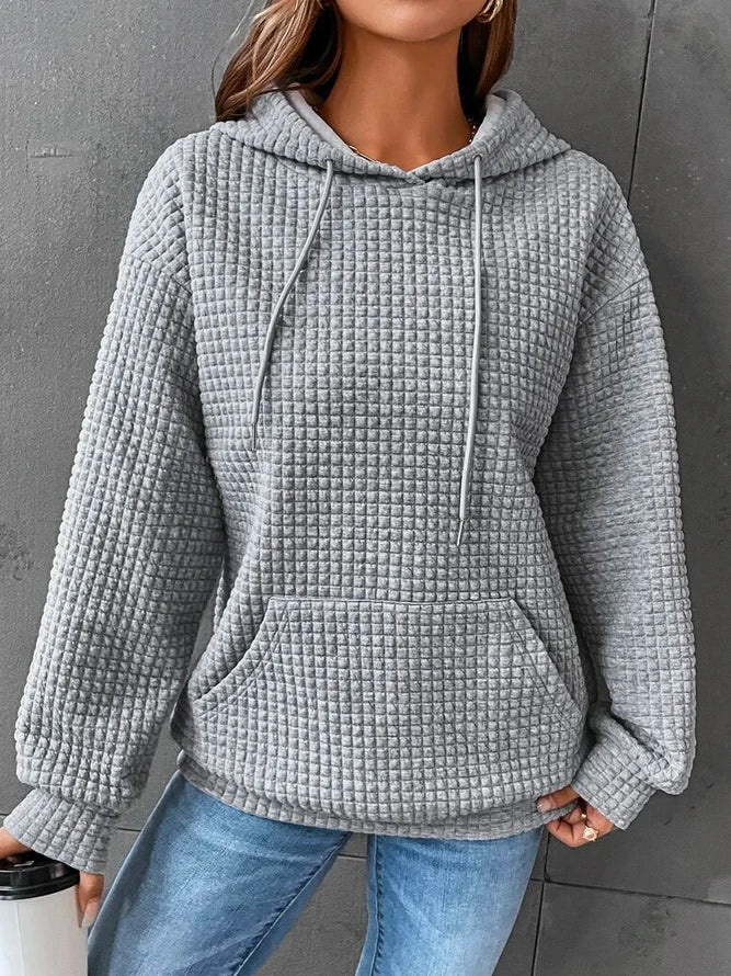 Women's Casual Cotton Jumper with Pockets and Relaxed Fit