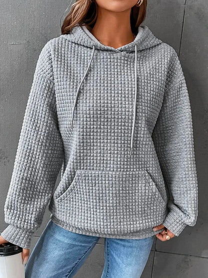 Women's Casual Cotton Jumper with Pockets and Relaxed Fit