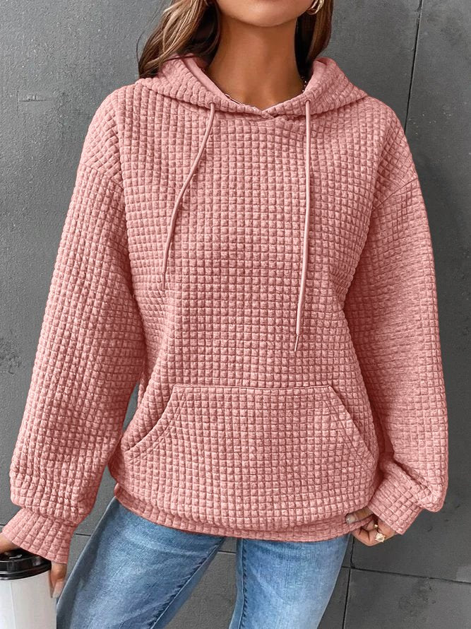 Women's Casual Cotton Jumper with Pockets and Relaxed Fit