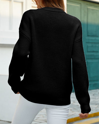 Women's Chunky Knit Round Neck Jumper in Soft Thick Fabric