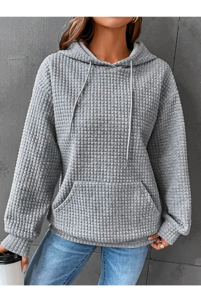 Women's Hooded Knit Jumper with Anti-Static Fabric