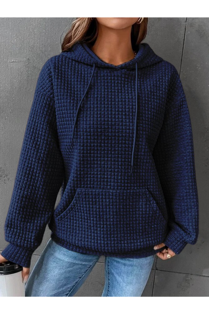 Women's Hooded Knit Jumper with Anti-Static Fabric