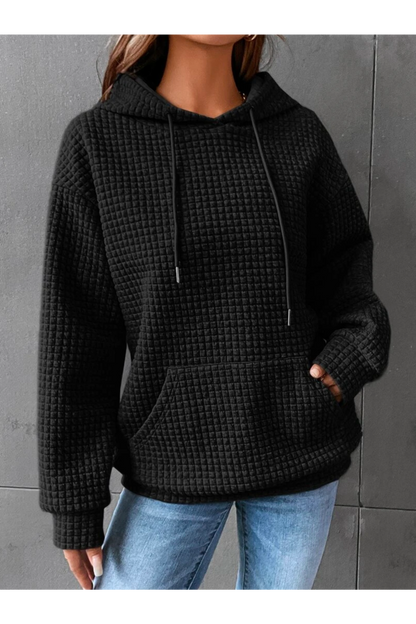 Women's Hooded Knit Jumper with Anti-Static Fabric