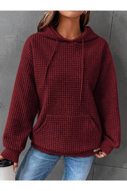 Women's Hooded Knit Jumper with Anti-Static Fabric