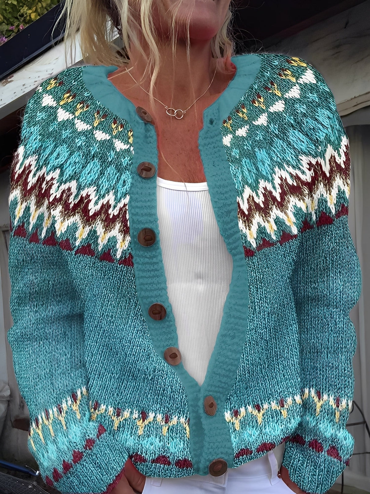Women's Lightweight Knit Cardigan with Button Front
