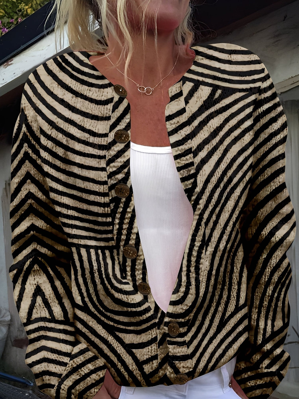 Women's Lightweight Knit Cardigan with Button Front