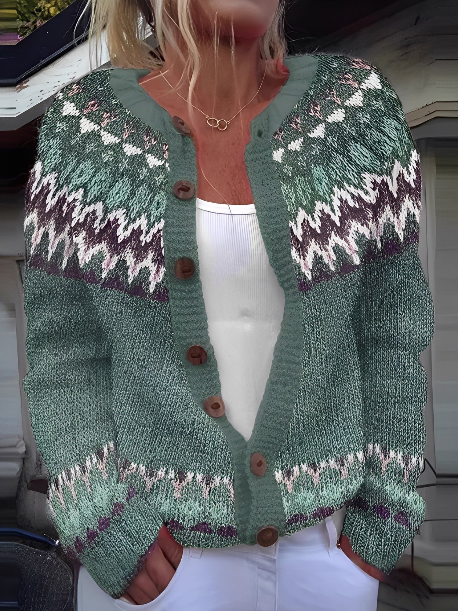 Women's Lightweight Knit Cardigan with Button Front
