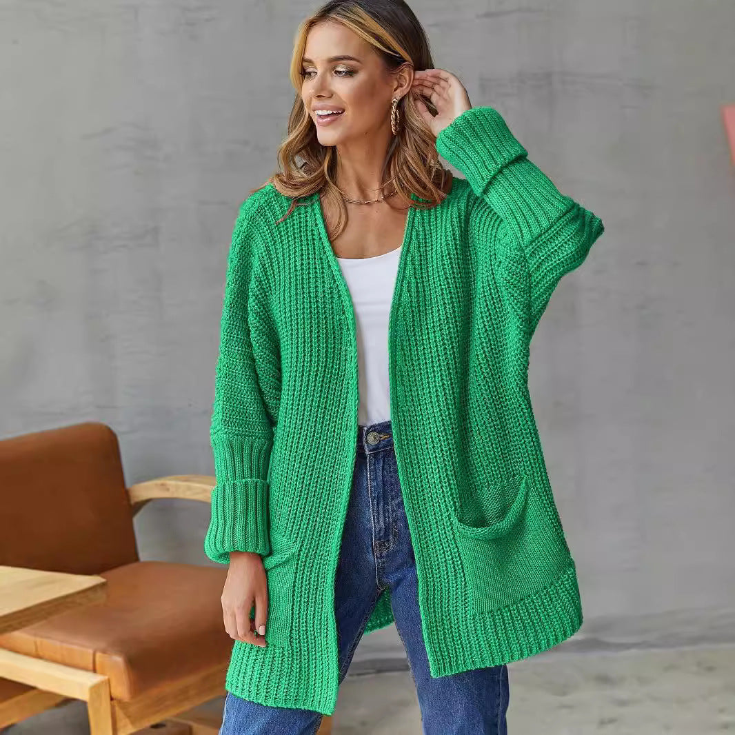 Women's Longline Cardigan with Hood and Deep Pockets