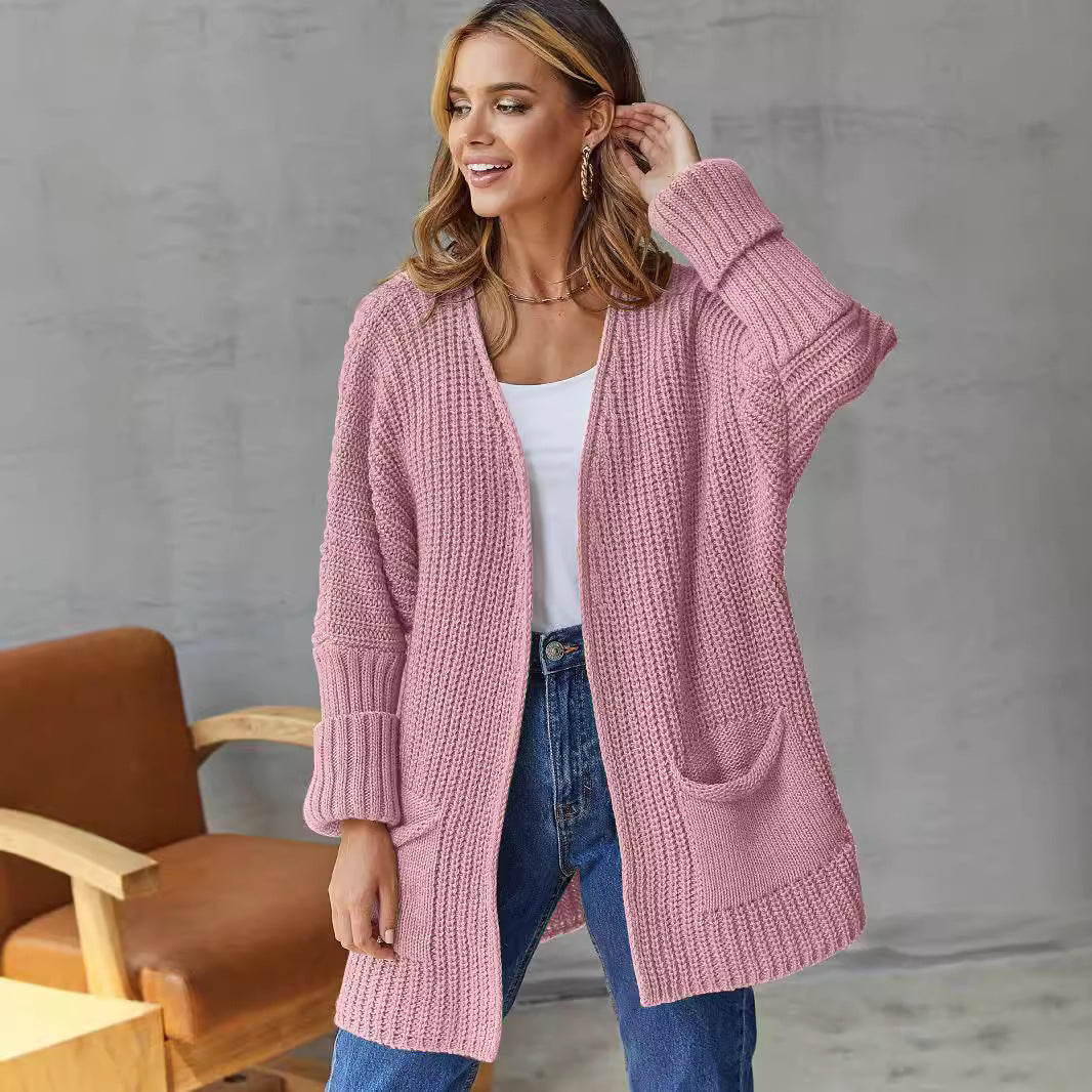 Women's Longline Cardigan with Hood and Deep Pockets
