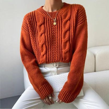 Women's Oversized Cable Knit Jumper in Soft Yarn