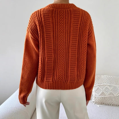 Women's Oversized Cable Knit Jumper in Soft Yarn