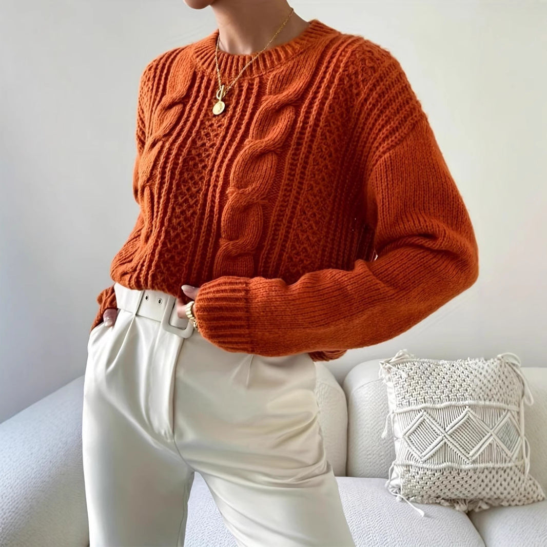 Women's Oversized Cable Knit Jumper in Soft Yarn