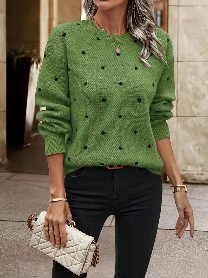 Women's Polka Dot Jumper with Long Sleeves