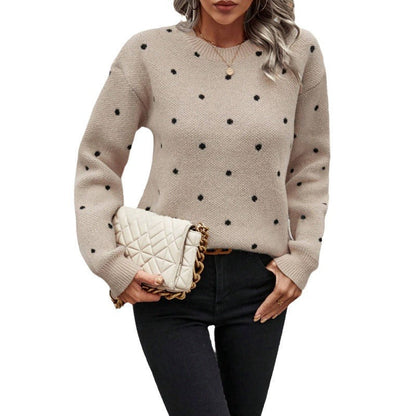 Women's Polka Dot Jumper with Relaxed Fit
