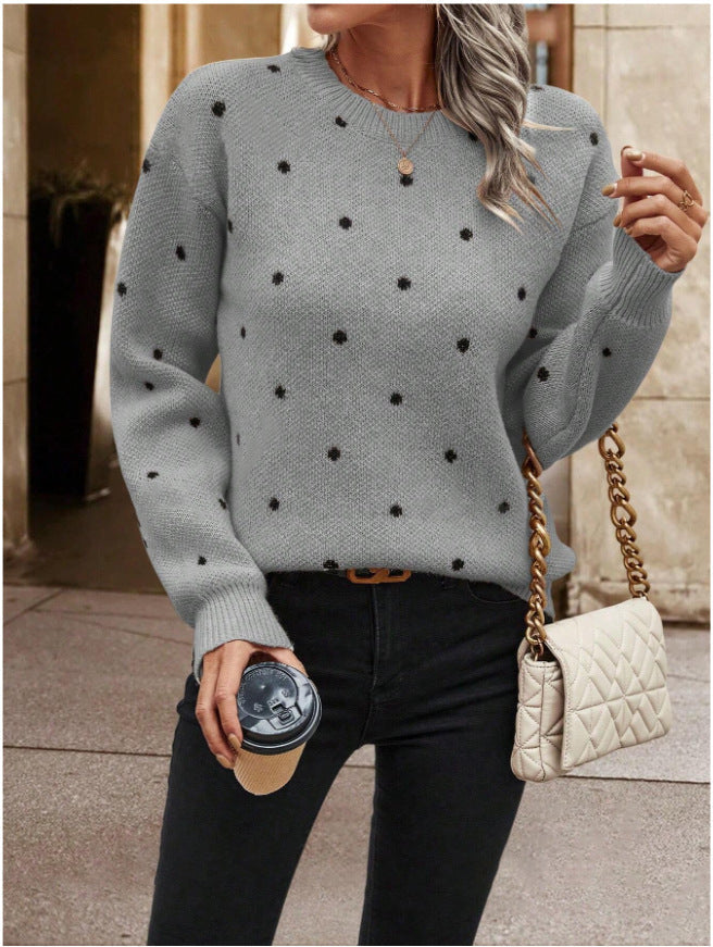 Women's Polka Dot Jumper with Relaxed Fit