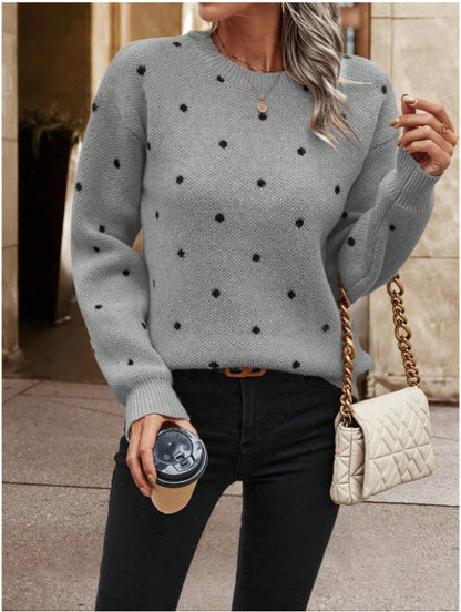 Women's Polka Dot Jumper with Relaxed Fit