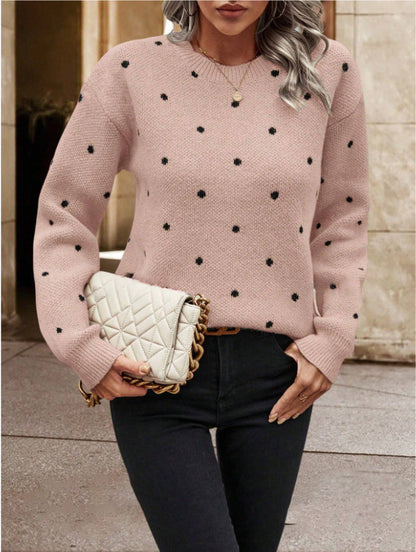 Women's Polka Dot Jumper with Relaxed Fit