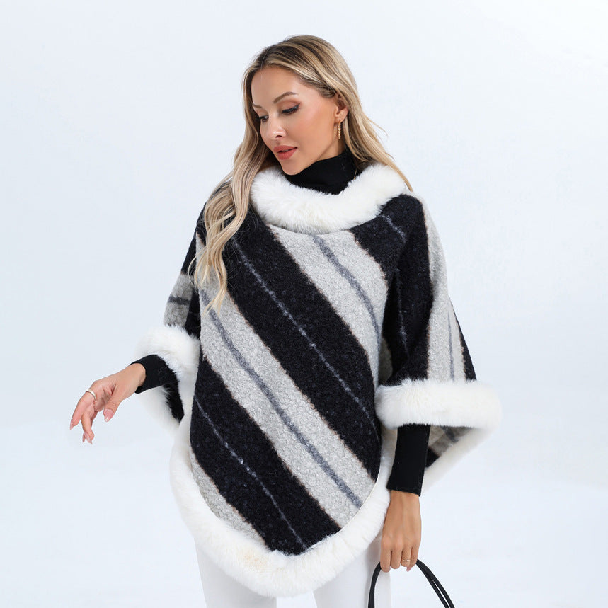 Women's Soft Vegan Fur Jumper with Flattering Fit