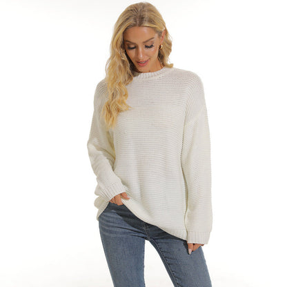 Women's Textured Knit Jumper with Relaxed Fit