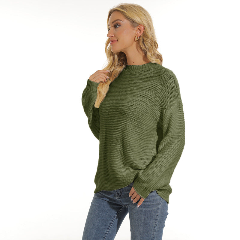 Women's Textured Knit Jumper with Relaxed Fit