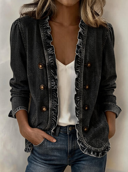 Women's Classic Denim Jacket Button Front