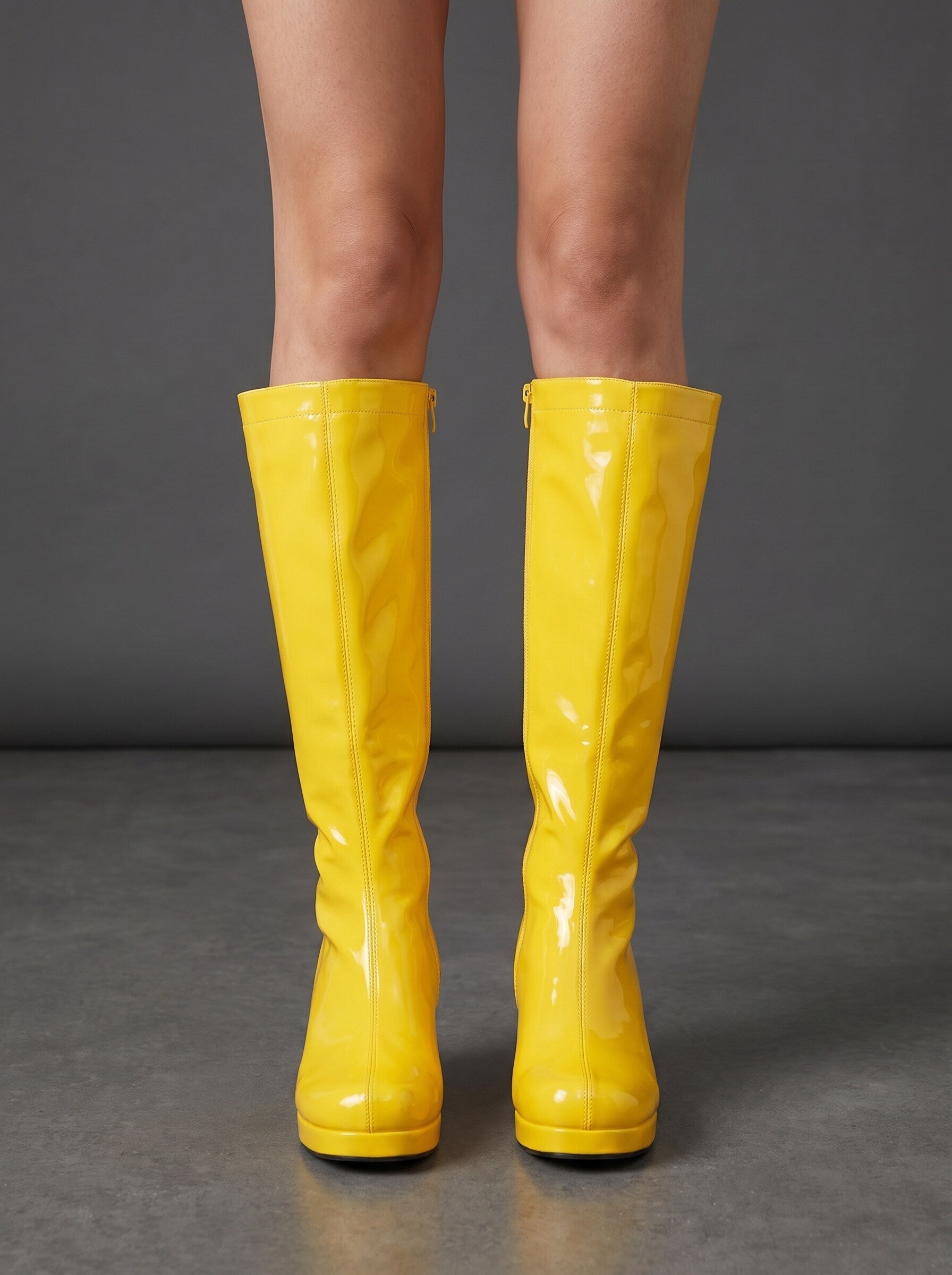 Women's White Patent Gogo Boots