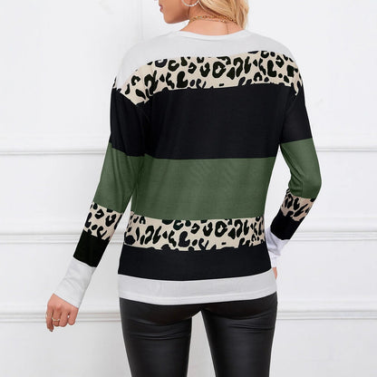 Women's Animal Print Panel Top