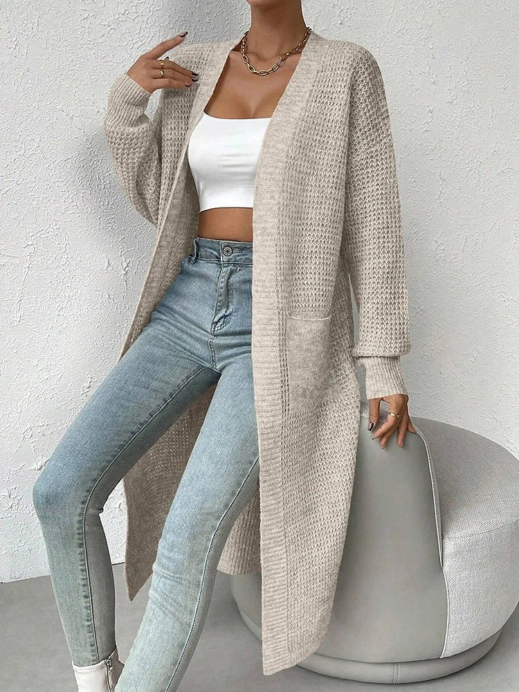 Women's Longline Open Front Cardigan