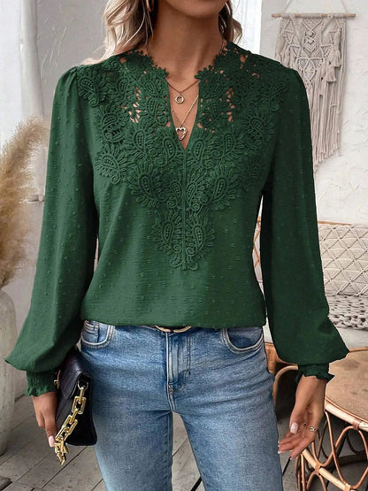 Women's Guipure Lace Blouse Top