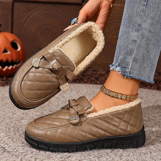 Women's Quilted Buckle Chunky Sole Slippers