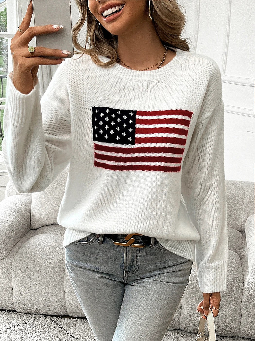 Women's Graphic Crew Neck Jumper