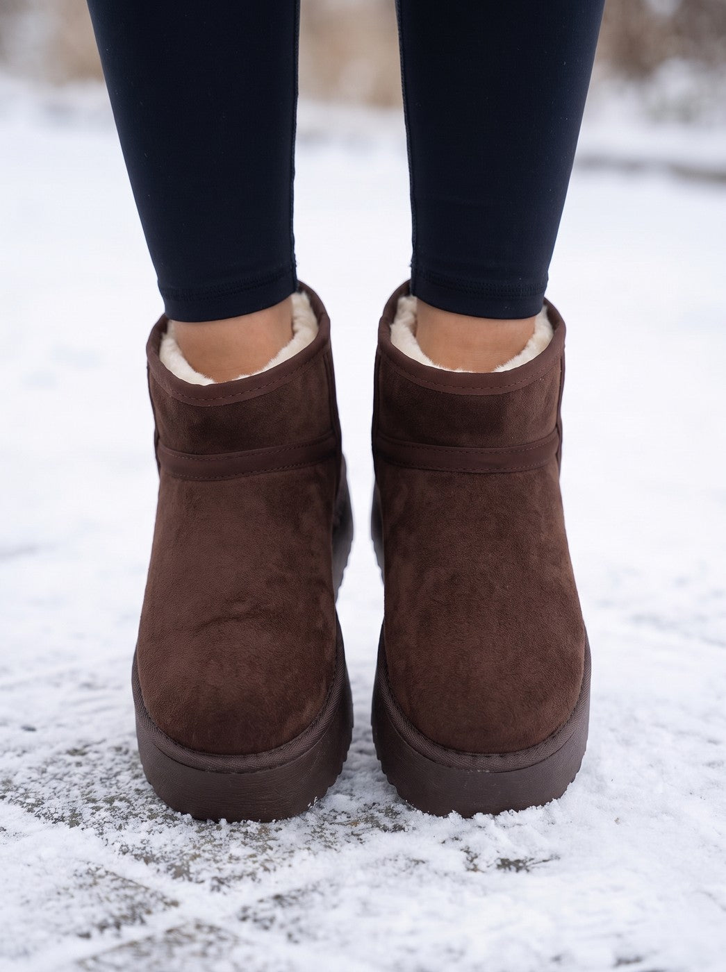 Women's Faux Fur Lined Ankle Snow Boots