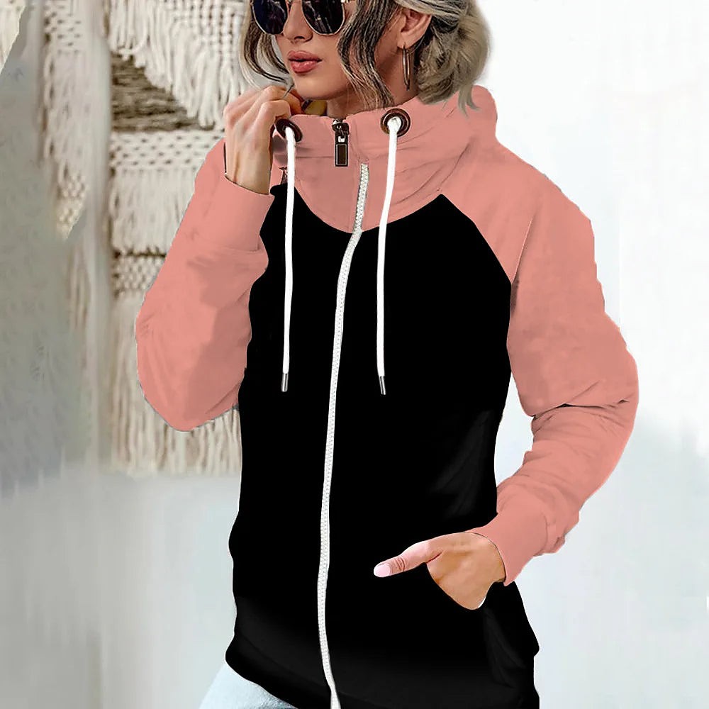 Women's Easy Wear Full Zip Hooded Sweatshirt