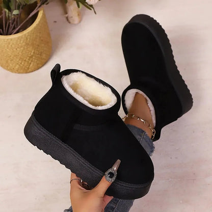 Women's Faux Fur Lined Ankle Snow Boots