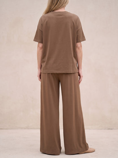 Women's Relaxed Tee and Pleated Trouser Co-ord