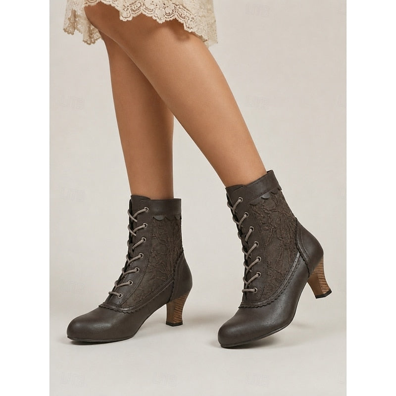 Women's Edwardian Lace Up Boots