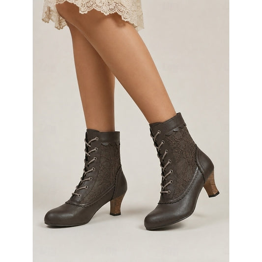 Women's Edwardian Lace Up Boots