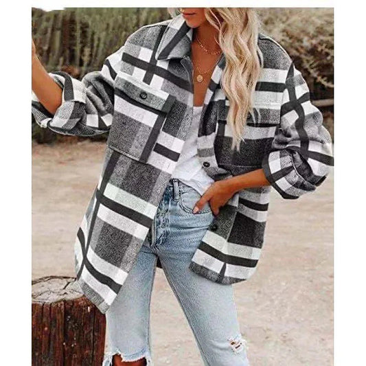 Women's Check Shirt Jacket