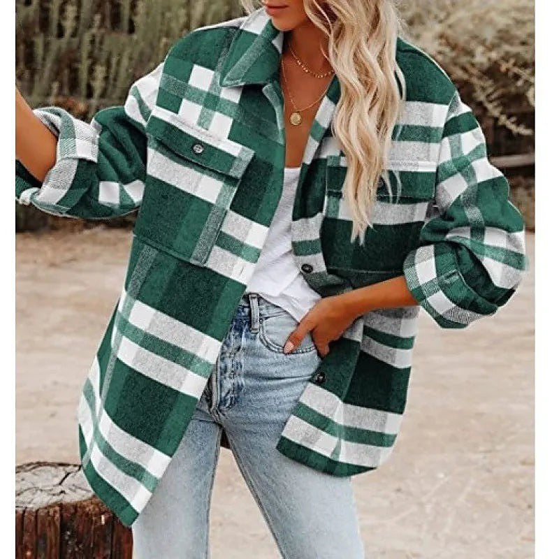 Women's Check Shirt Jacket