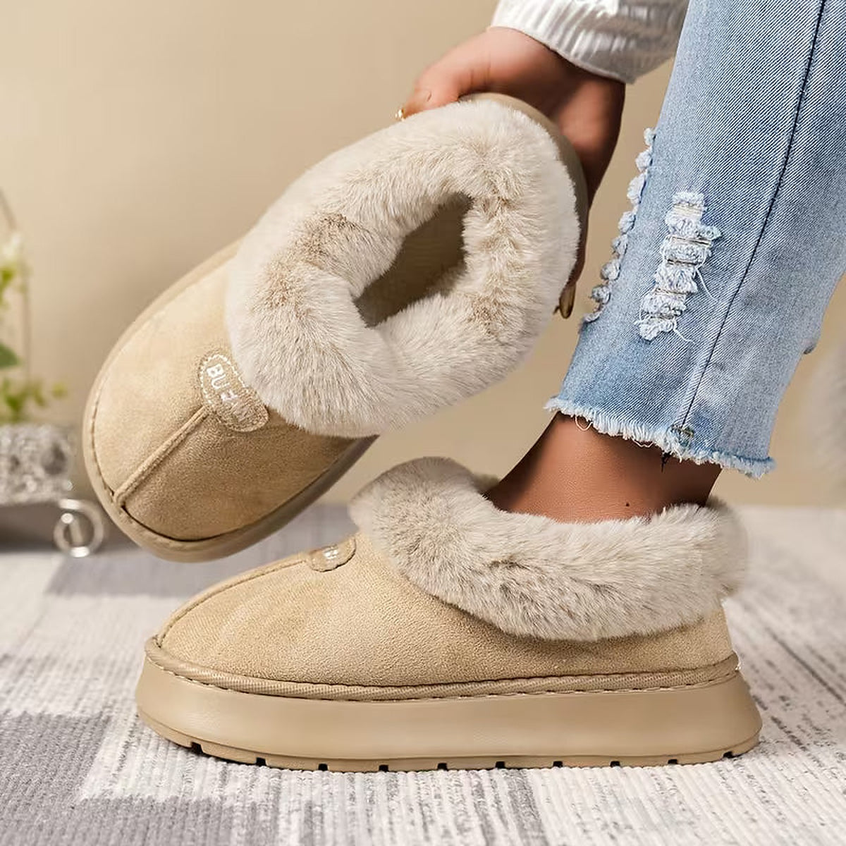 Women's Winter Platform Slipper Boots