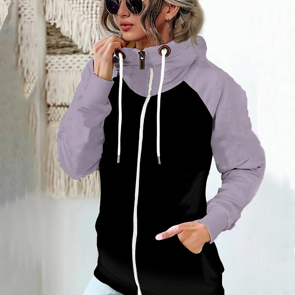 Women's Easy Wear Full Zip Hooded Sweatshirt