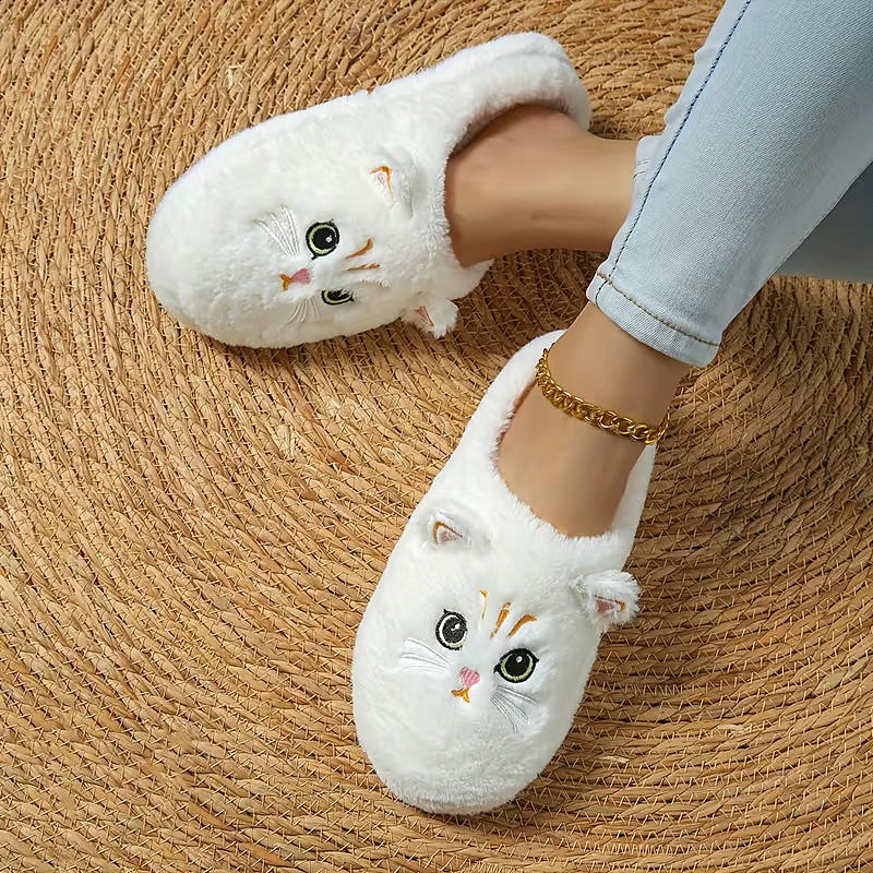 Women's Novelty Cat Slippers Soft Sole