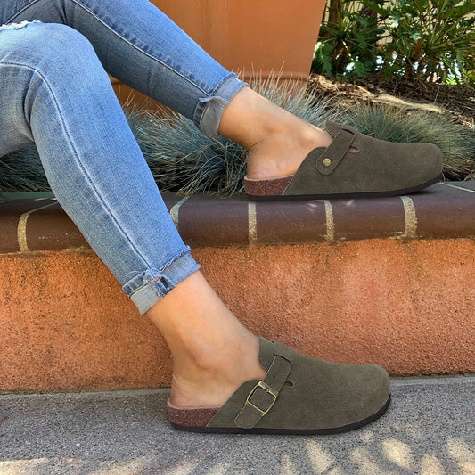Women's Buckle Footbed Clogs