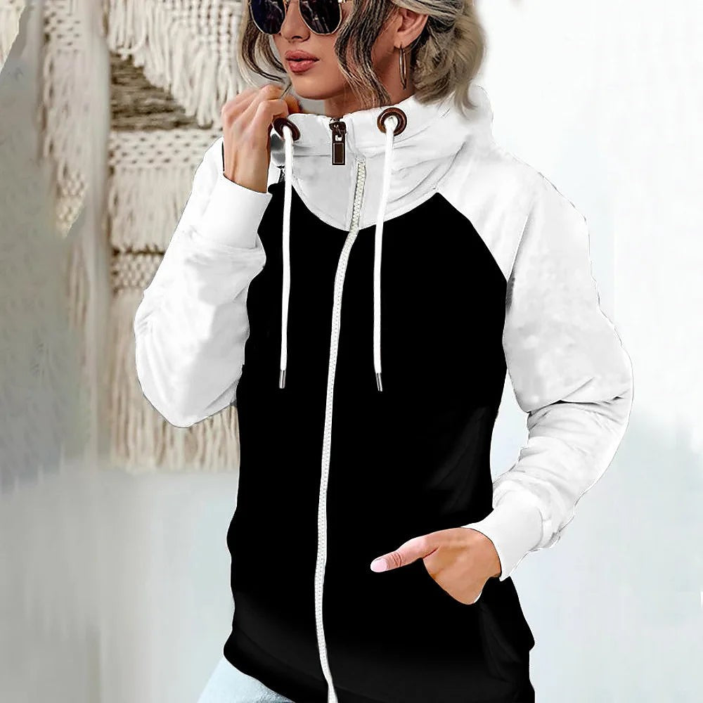 Women's Easy Wear Full Zip Hooded Sweatshirt