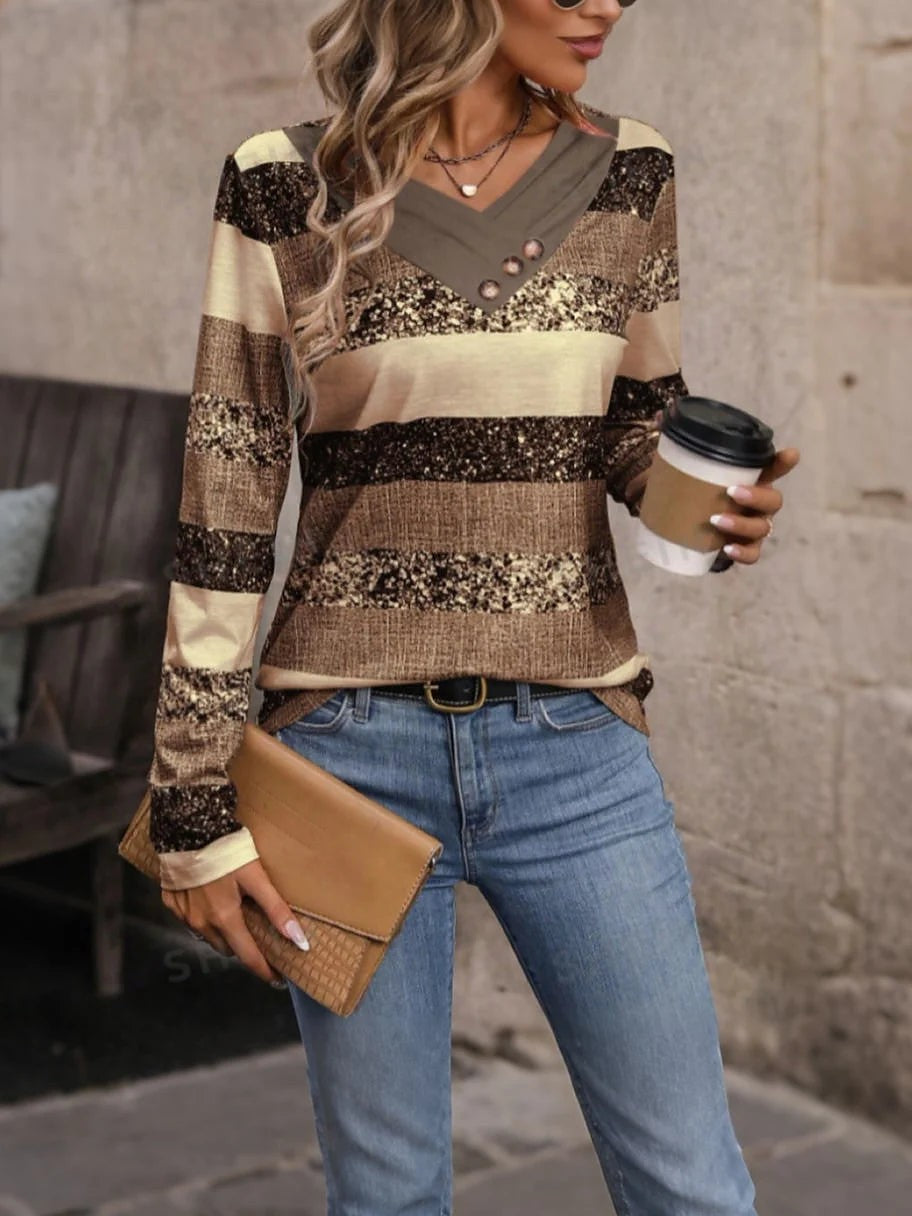 Women's Sequin Stripe Jumper Top