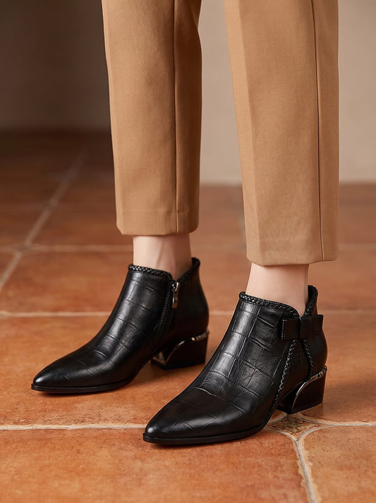 Women's Wide Fit Pointed Heeled Boots