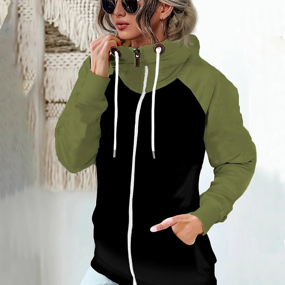Women's Easy Wear Full Zip Hooded Sweatshirt