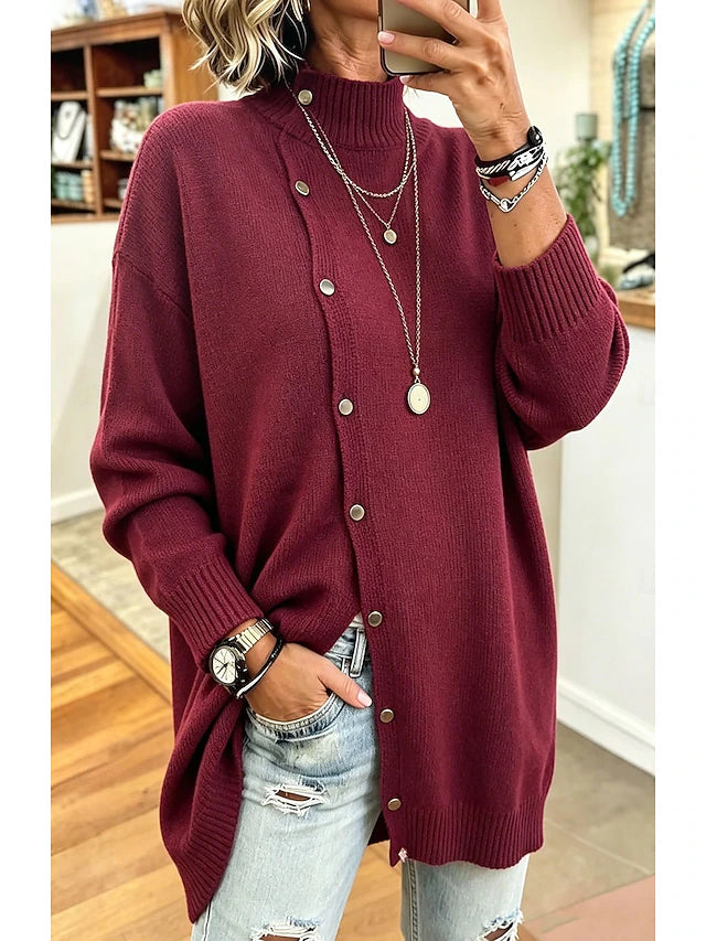 Women's High Neck Tunic Jumper